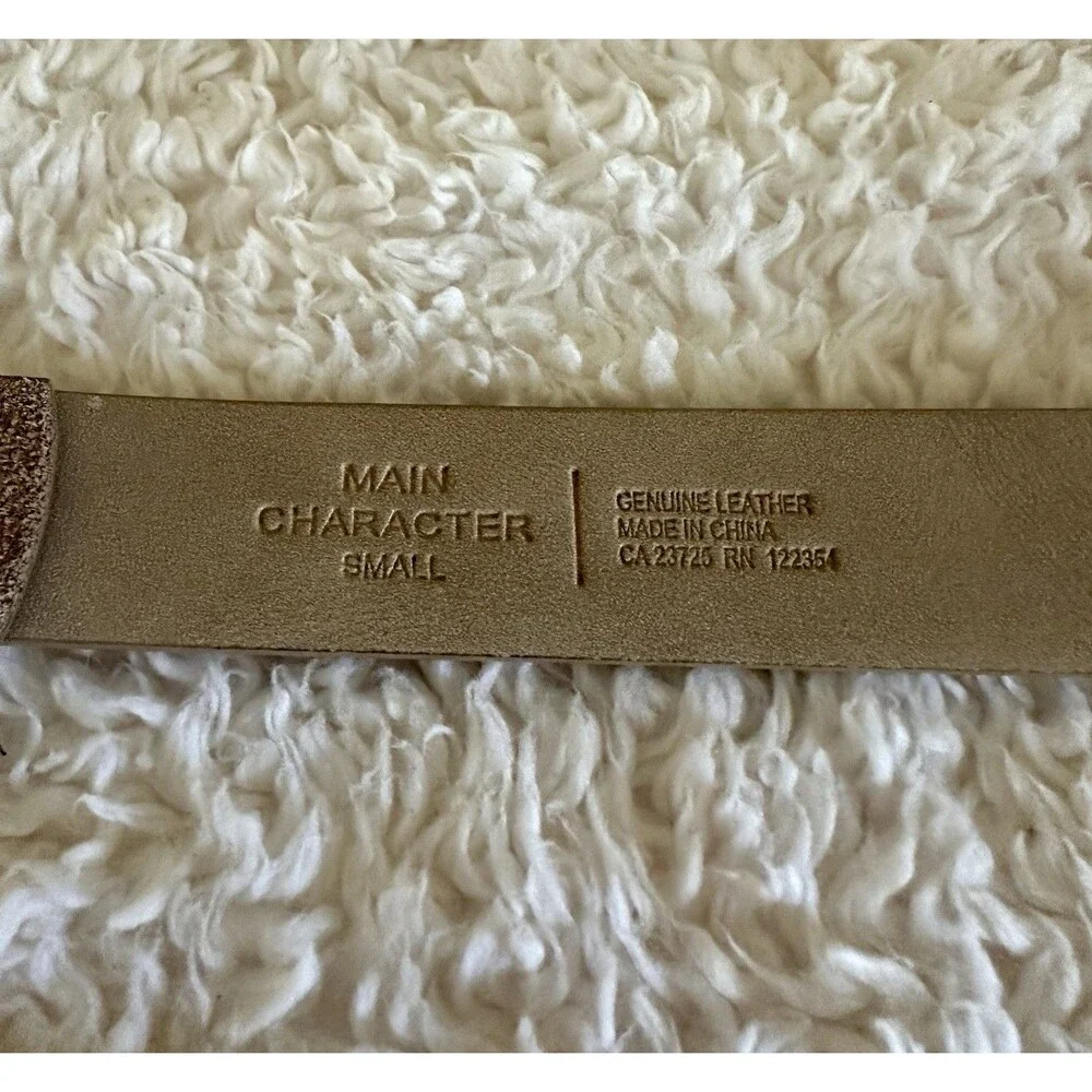 Vintage Western Belt With Keeper Tan Suede Leather Y2K Boho 1.5 W 28” - 34” S